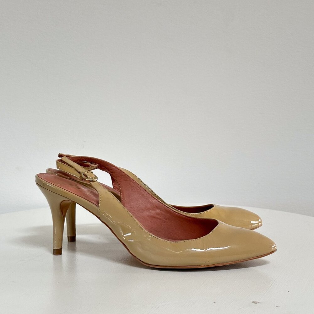 Vince Camuto Nude Patent Stiletto Heels SIze 36